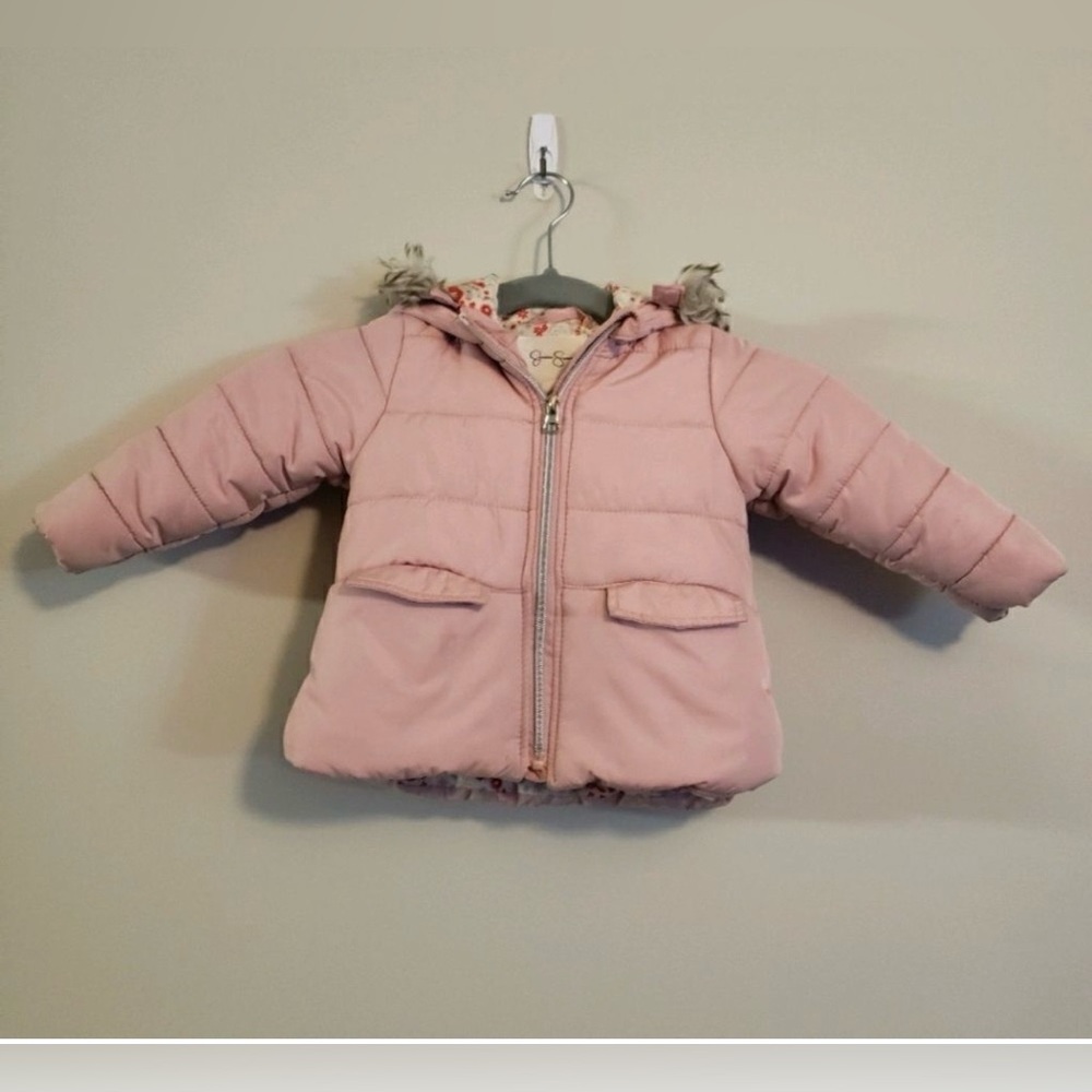 Jessica Simpson Pink Floral Lined Jacket